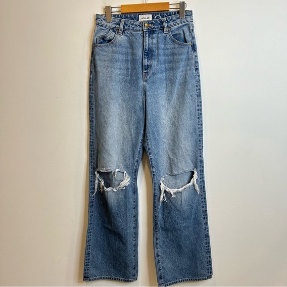 Rolla's Heidi Light Wash Denim High Rise Loose Straight Jeans - Picture 5 of 11